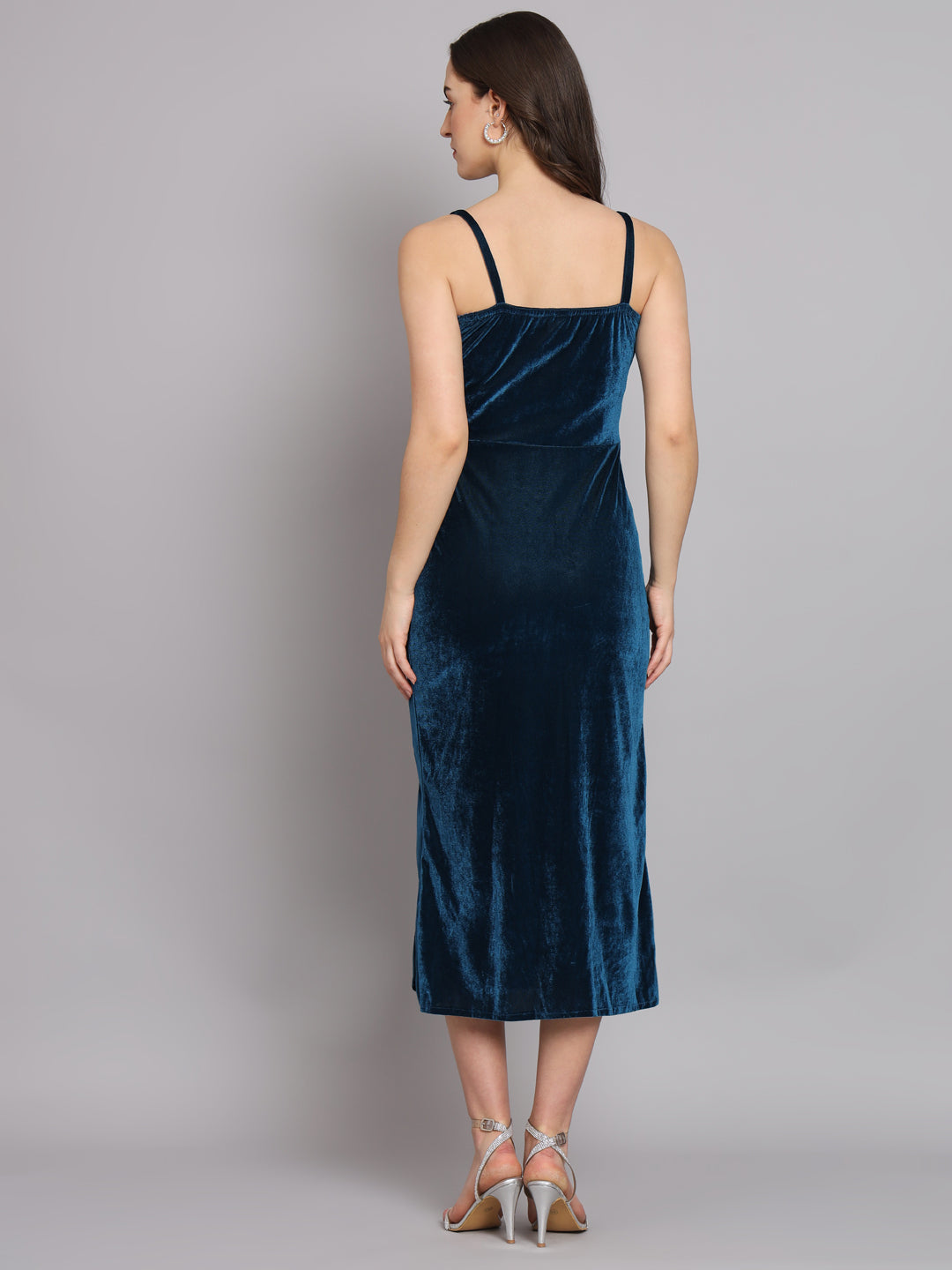 Velvet Sheath Midi Dress