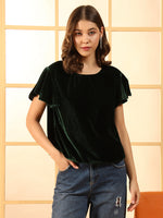 Shiny Velvet Party Top for Women