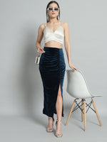 Women A-Line Midi Pencil Skirt