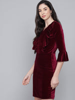 Quarter Bell Sleeves Party Dress