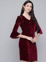 Quarter Bell Sleeves Party Dress