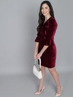 Quarter Bell Sleeves Party Dress