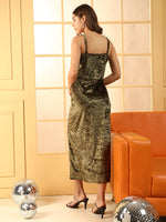 Crushed Velvet Bodycon Maxi Dress