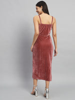 Velvet Sheath Midi Dress