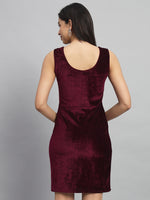 V-Neck Velvet Bodycon Mini Dress
