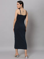 Women Lycra Sheen Bodycon Maxi Dress