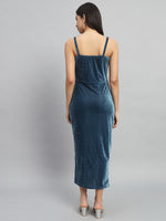 Velvet Sheath Midi Dress