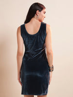 V-Neck Velvet Bodycon Mini Dress