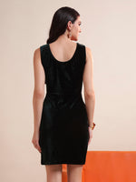 V-Neck Velvet Bodycon Mini Dress