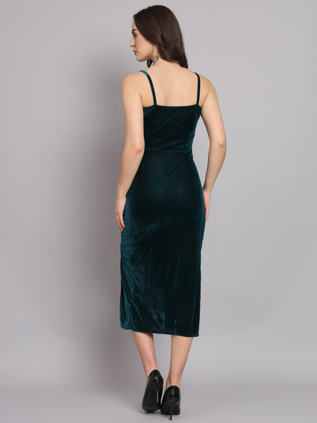 Velvet Sheath Midi Dress