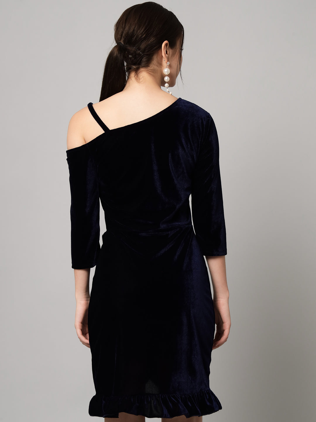 One Shoulder Straps Sheath Dress