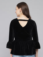 Velvet Peplum Top for Women Premium Partywear & Casual Style