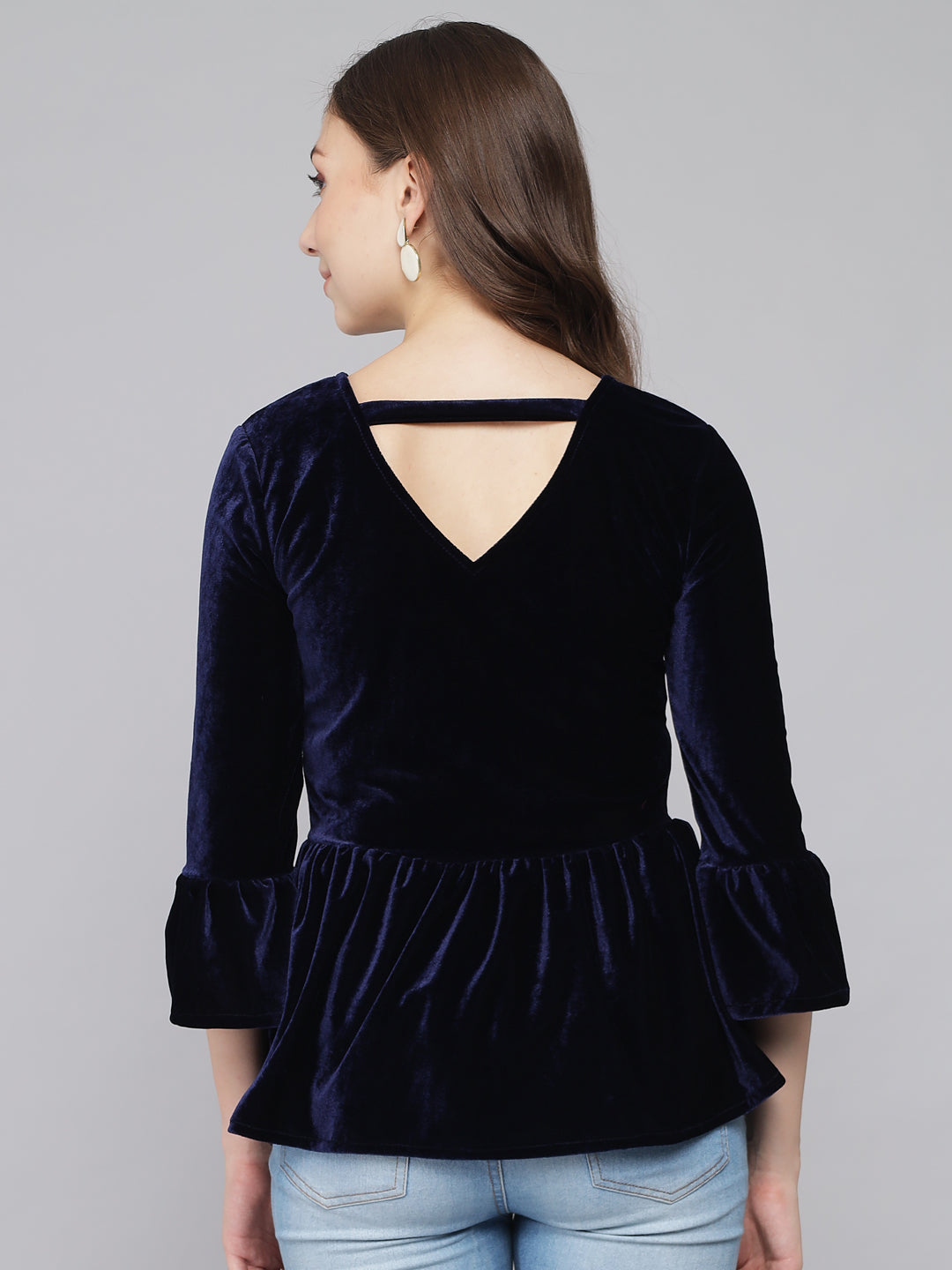 Velvet Peplum Top for Women Premium Partywear & Casual Style