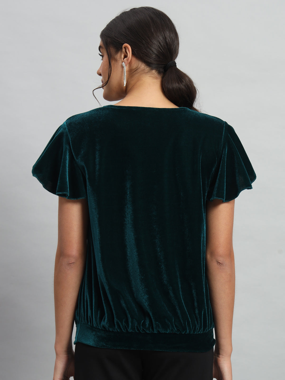 Shiny Velvet Party Top for Women