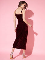 Velvet Sheath Midi Dress