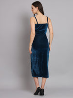 Velvet Sheath Midi Dress