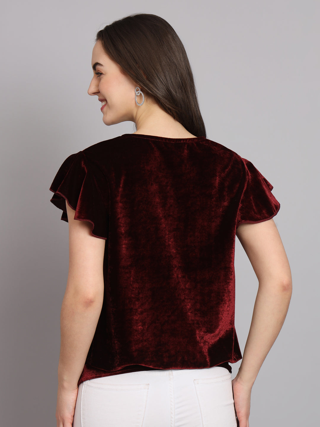Shiny Velvet Party Top for Women