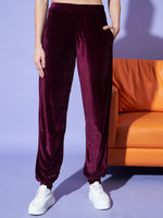 Velvet Tracksuit Set for Women with Hoodie and Handy Pockets