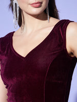 V-Neck Velvet Saree Blouse