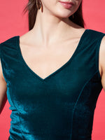 V-Neck Velvet Saree Blouse