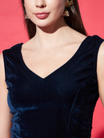 V-Neck Velvet Saree Blouse