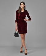 Quarter Bell Sleeves Party Dress
