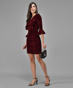 Quarter Bell Sleeves Party Dress