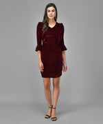 Quarter Bell Sleeves Party Dress