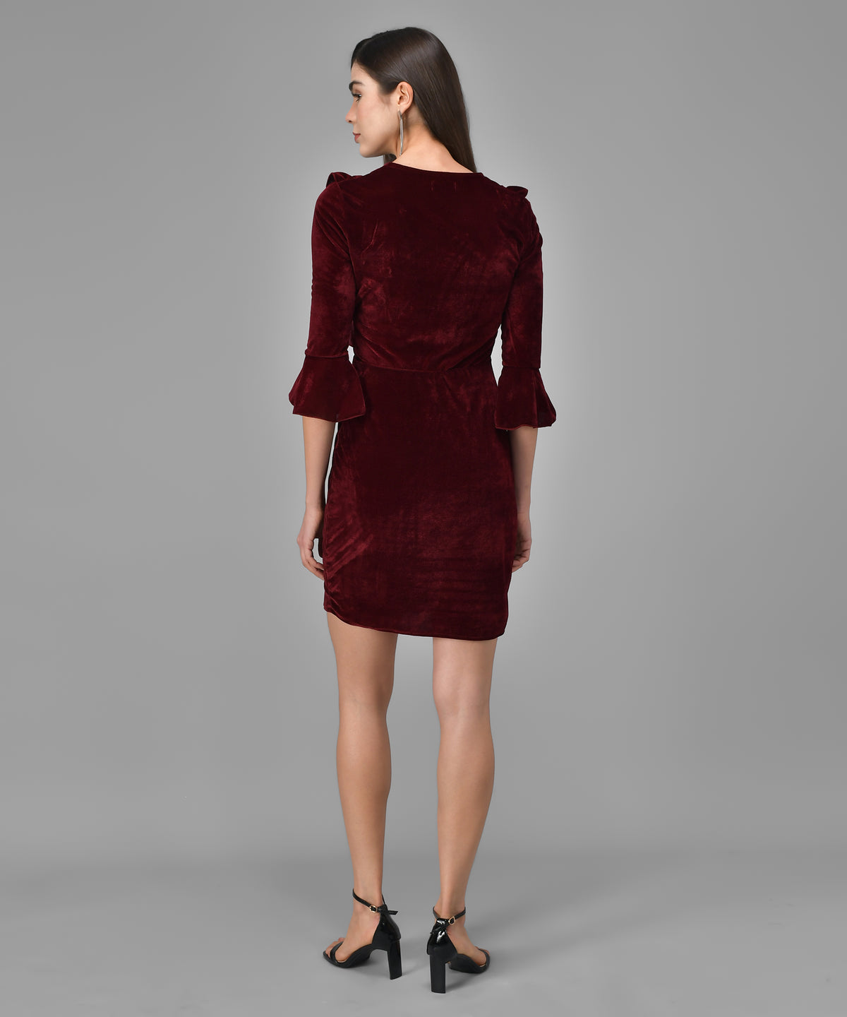 Quarter Bell Sleeves Party Dress