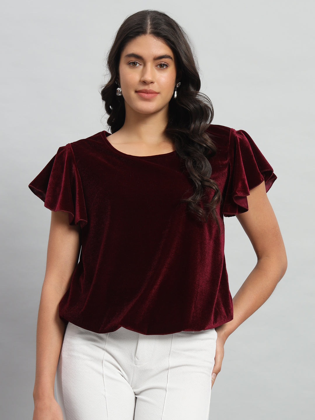 Shiny Velvet Party Top for Women