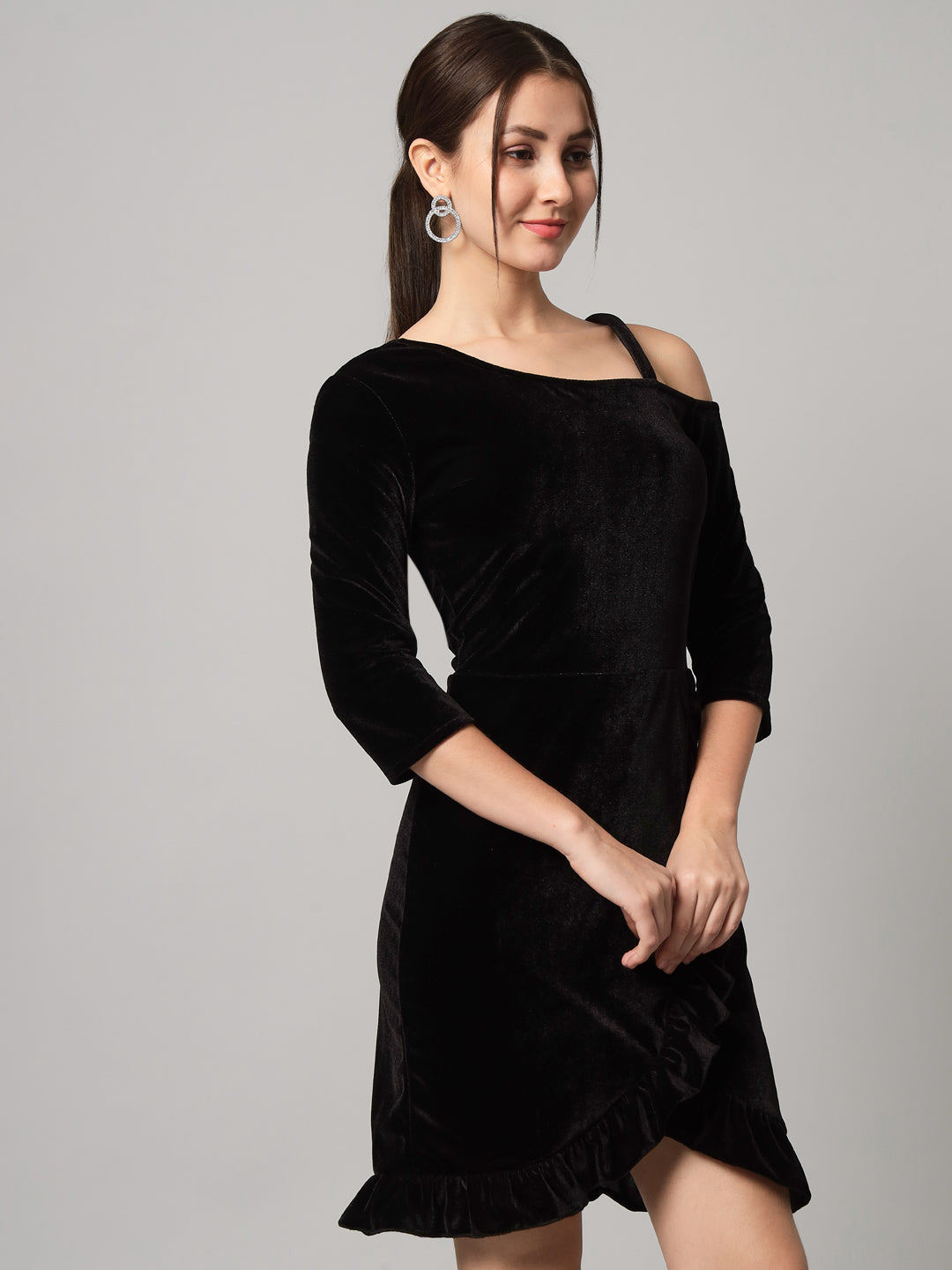 One Shoulder Straps Sheath Dress