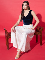 V-Neck Velvet Saree Blouse