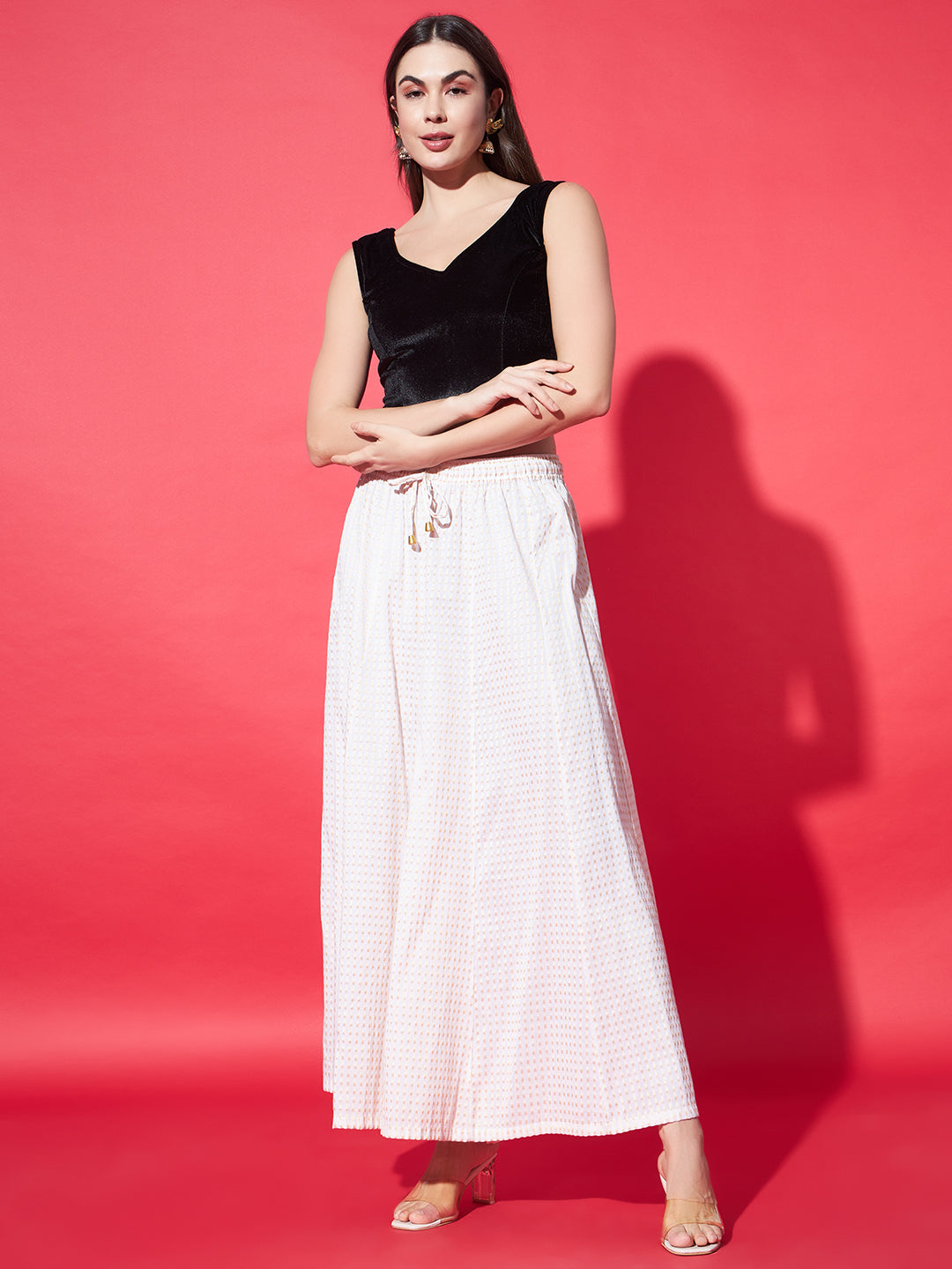 V-Neck Velvet Saree Blouse