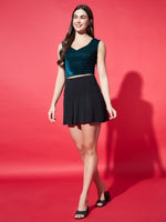 V-Neck Velvet Saree Blouse