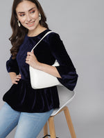Velvet Peplum Top for Women Premium Partywear & Casual Style