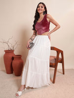 Sweetheart Neck Velvet Readymade Saree Blouse