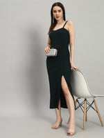 Women Lycra Sheen Bodycon Maxi Dress