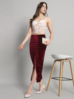 Women A-Line Midi Pencil Skirt