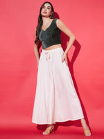 V-Neck Velvet Saree Blouse