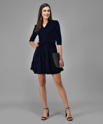 Tie-Ups Velvet Fit & Flare Dress