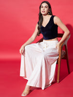 V-Neck Velvet Saree Blouse