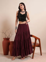 Sweetheart Neck Velvet Readymade Saree Blouse