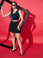 V-Neck Velvet Saree Blouse