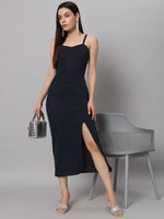 Women Lycra Sheen Bodycon Maxi Dress