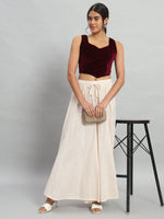 Sweetheart Neck Velvet Readymade Saree Blouse