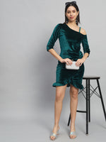 One Shoulder Straps Sheath Dress