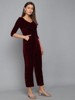 V-Neck Ruffles Details Basic Jumpsuit