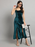 Velvet Sheath Midi Dress