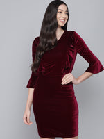 Quarter Bell Sleeves Party Dress