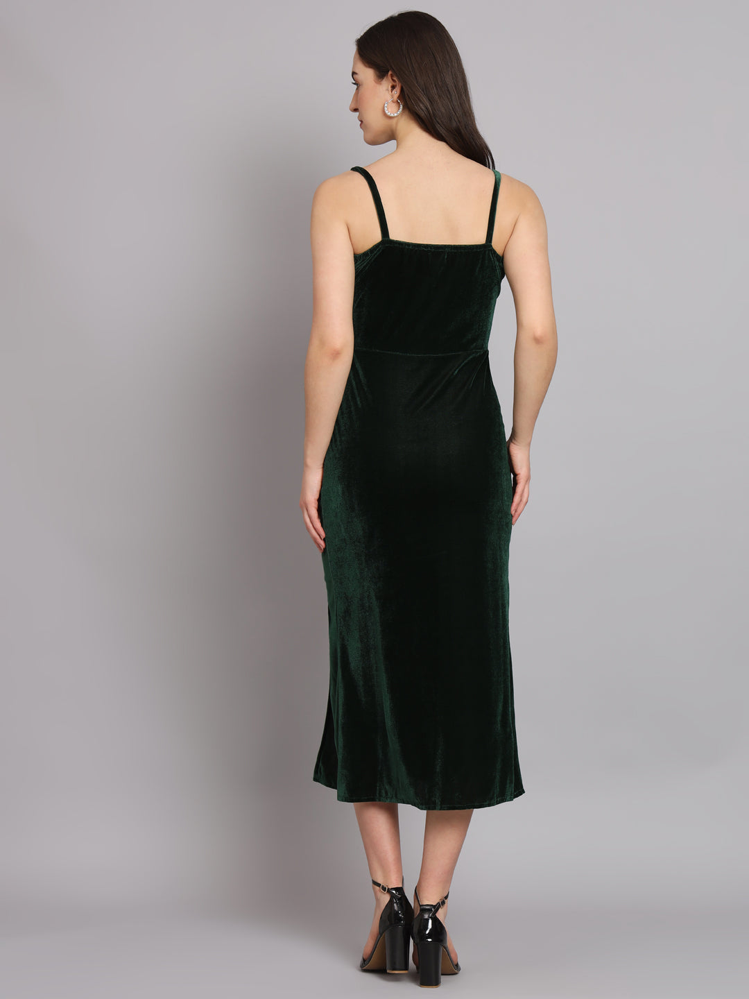 Slit Cuts Bodycon Sleeveless Party Dress Rama Green